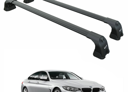 For BMW 4 Series Gran Coupe F36 (2014-2020) – Roof Rack Cross Bars (Fix Point, Aluminum, Black)