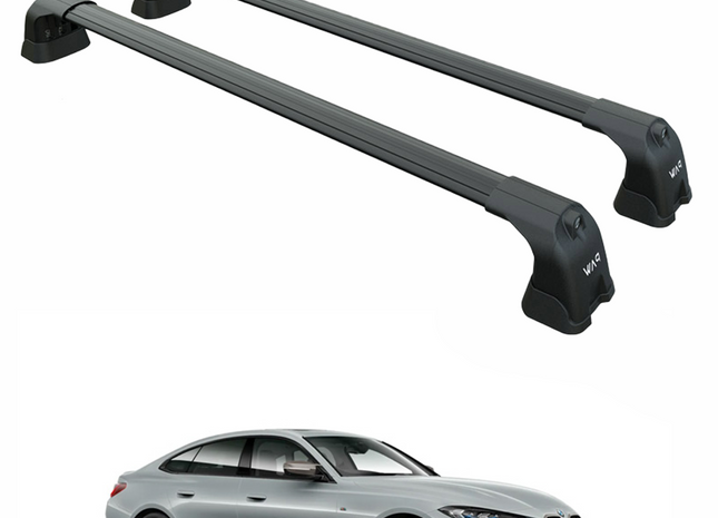 For BMW 4 Series Gran Coupe G26 (2021-2025) – Roof Rack Cross Bars (Fix Point, Aluminum, Black)