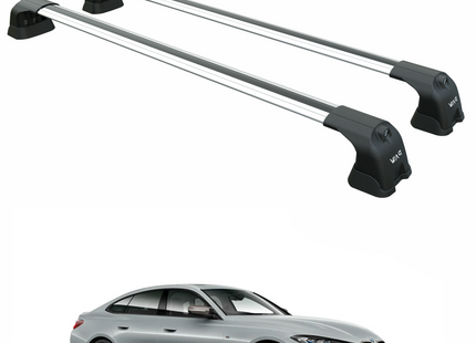 For BMW 4 Series Gran Coupe G26 (2021-2025) – Roof Rack Cross Bars (Fix Point, Aluminum, Silver)