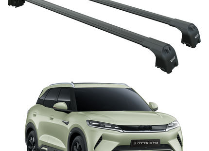 For BYD Atto 2 Roof Rack Cross Bars Flush Rail Alu Black