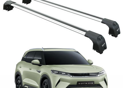 For BYD Atto 2 Roof Rack Cross Bars Flush Rail Alu Silver