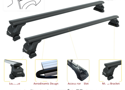 For Renault Modus Fix point Roof Rack Metal Bracket Alu Silver 2004-2012