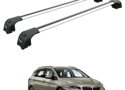 For Bmw 2 Active Tourer F45 2014-2021 Roof Rack Cross Bars Flush Rail Silver