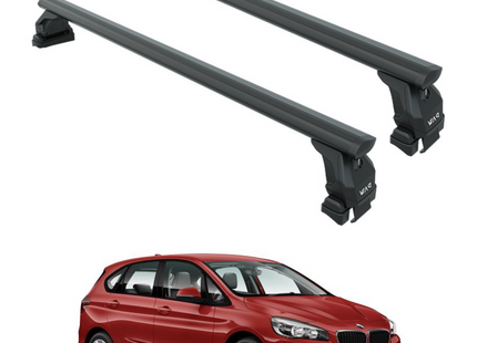 For Bmw 2 Series Active Tourer 2014-2021 Roof Rack System, Aluminium Cross Bar, Normal Roof, Black