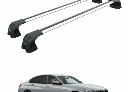 For Bmw 3 Sedan G20 2018-2025 Roof Rack Cross Bars Fix Point Silver