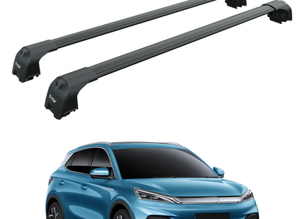 For BYD Atto 3 Roof Rack Cross Bars Flush Rail Alu Black