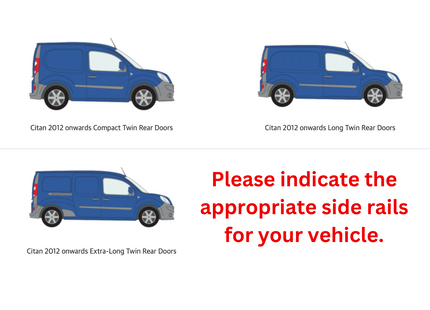 For Mercedes Citan 2012-Up Roof Side Rails Ultimate Style Alu Silver