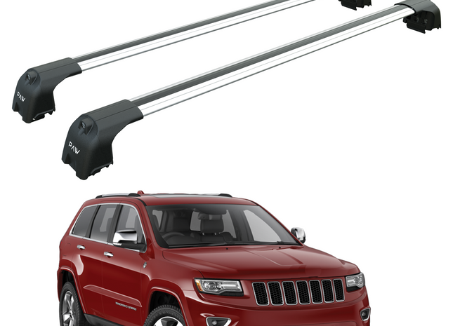 For Jeep Grand Cherokee WK2 2011-2021 Roof Rack Cross Bars Flush Rail Alu Silver