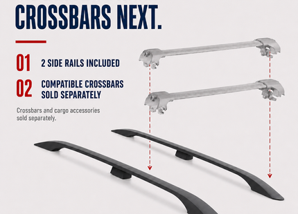 Renault Trafic E-Tech (2026 - Up) Plus Series Roof Side Rails Alu Black