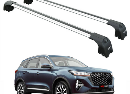 For Chery Tiggo 7 Pro 2022-2025 Aluminium Cross Bar, Roof Rack System, Flush Rail, Silver