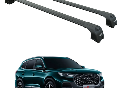 For Chery Tiggo 8 Pro 2022-2025 Aluminium Cross Bar, Roof Rack System, Flush Rail, Black