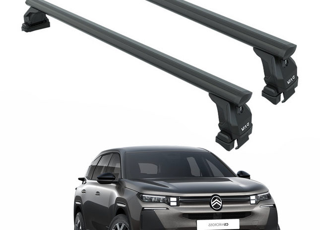 For Citroen C5 Aircross (2025- Up) Roof Rack System Cross Bars - Aluminum Lockable - Black