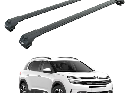 Citroen C5 Aircross 2018-2025 Roof Rack Cross Bars Raised Rail Black