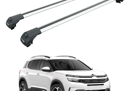 Citroen C5 Aircross 2018-2025 Roof Rack Cross Bars Raised Rail Silver