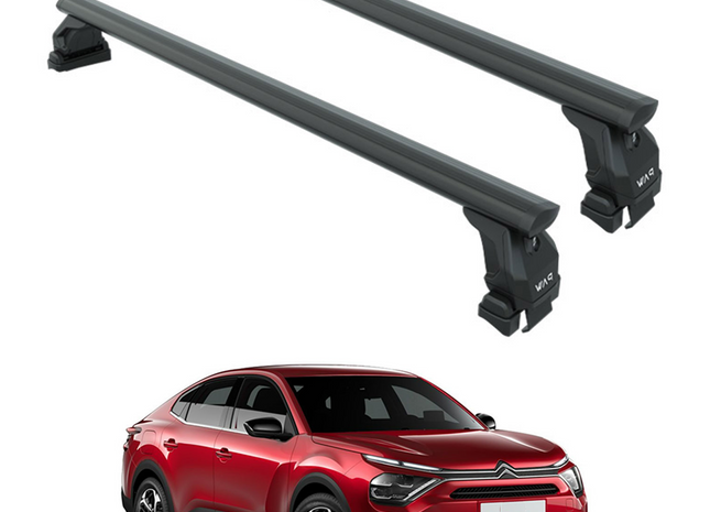 For Citroen C4X 2022-2025 Roof Rack System, Aluminum Cross Bar, Normal Roof, Black