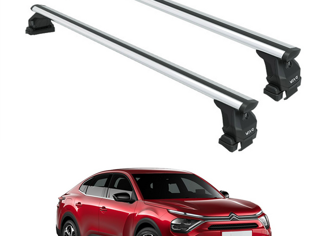 For Citroen C4X 2022-2025 Roof Rack System, Aluminum Cross Bar, Normal Roof, Silver