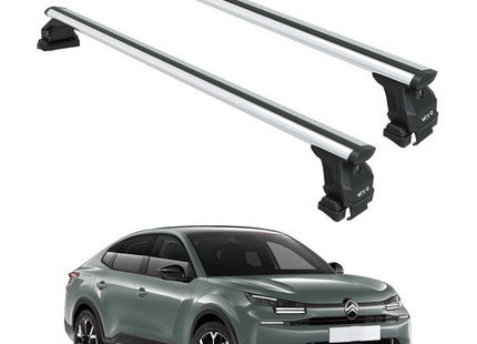 For Citroen C4 2020-2025 Roof Rack System, Aluminum Cross Bar, Normal Roof, Silver