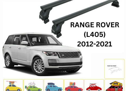 For Land Rover Range Rover (L405) 2012-21 Cross Bars Fix Point Pro 6 Alu Black