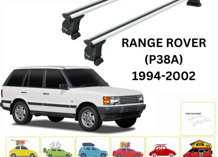 For Land Rover Range Rover 1994-2002 (P38A) Cross Bars Fix Point Pro 6 Silver