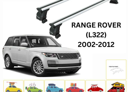 For Land Rover Range Rover (L405) Cross Bars Fix Point Pro 6 Alu 2012-2021 Silver