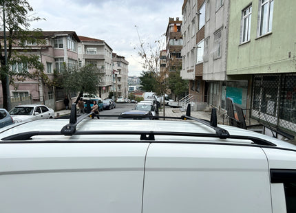 Aluminium Roof Rails and Cross Carrier Set for Peugeot Partner Swb, 2018-Up Silver