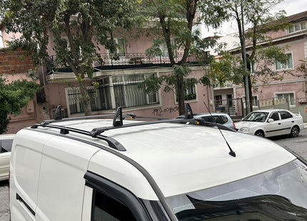 Paw Pro Bar Ladder Aluminium Roof Rack And Cross Bars Set, Fits Partner Van 1996-2007 Silver