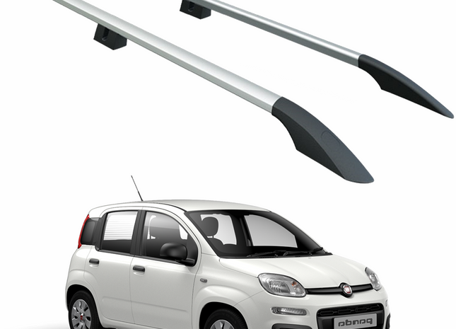 Fiat Panda 319 Roof Rails 2011-2025 | Silver Aluminum Side Roof Rail System