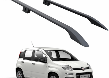 Fiat Panda 319 Roof Rails 2011-2025 | Black Aluminum Side Roof Rail System