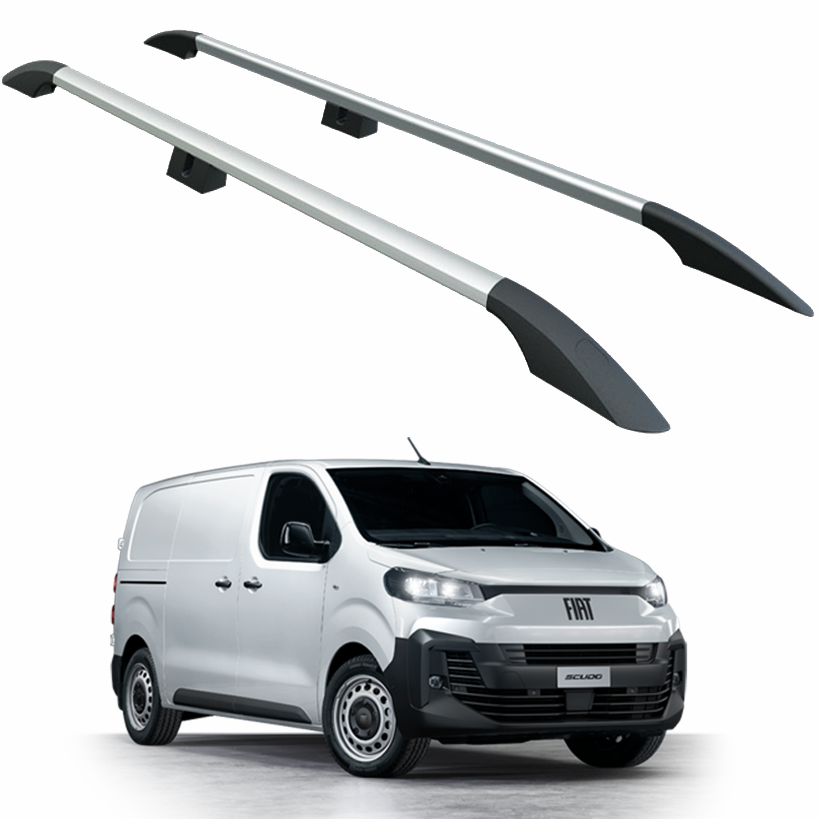 For Fiat Scudo Roof Rack Rails - Silver 2021-2025 Long LENGTH