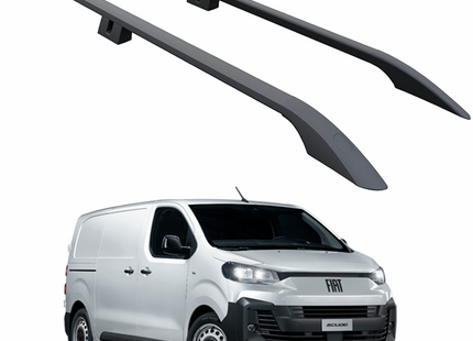 For Fiat Scudo Roof Rack Rails - Black 2021-2025 Long LENGTH