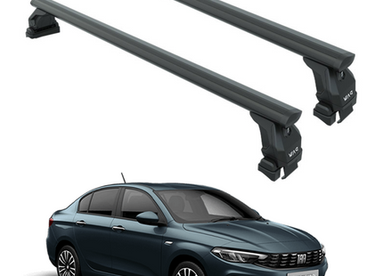 For Fiat Tipo 2015–2025 Roof Rack System – Aluminum Cross Bar (Black, Normal Roof)