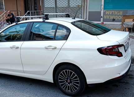 For Fiat Tipo 2015–2025 Roof Rack System – Aluminum Cross Bar (Black, Normal Roof)