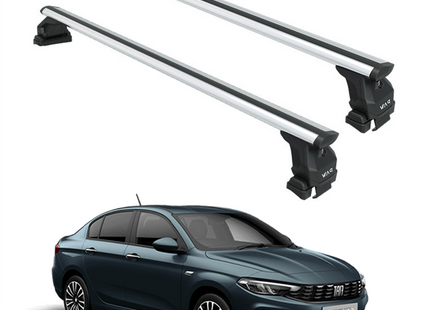 For Fiat Tipo 2015–2025 Roof Rack System – Aluminum Cross Bar (Silver, Normal Roof)