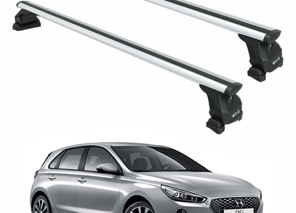 For Hyundai i30 2017-2025 Roof Rack Crossbars Screw Installation Fix Pro Model Silver