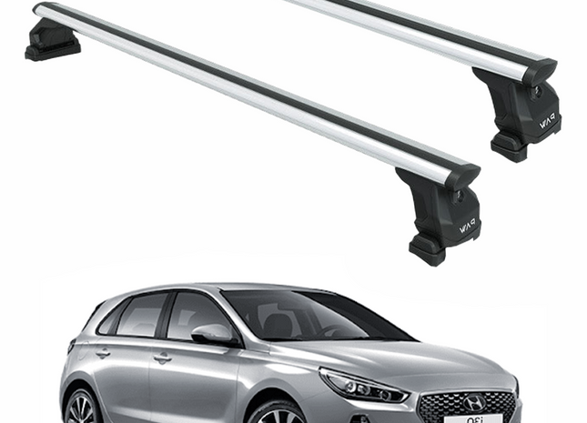 For Hyundai i30 2017-2025 Roof Rack Crossbars Screw Installation Fix Pro Model Silver