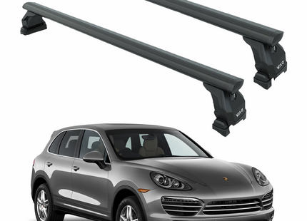 For Porsche Cayenne (9PA) 2002-2010 Roof Rack Cross Bars Pro 6 Black