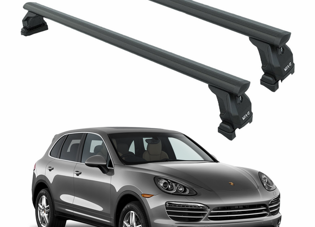 For Porsche Cayenne (9PA) 2002-2010 Roof Rack Cross Bars Pro 6 Black