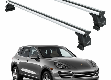 For Porsche Cayenne (9PA) 2002-2010 Roof Rack Cross Bars Pro 6 Silver