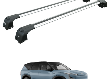 For Kia EV5 Roof Rack Cross Bars Flush Rail Alu Silver