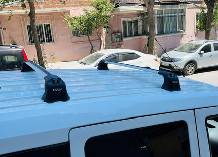 Ford Transit Connect (2010–2013) Roof Rack Carrier Cross Bars Paw Pro 3 Silver