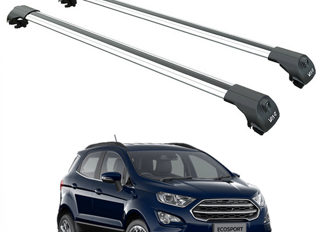 For Ford EcoSport 2018-2025 Roof Rack Cross Bars Flush Rail Alu Silver