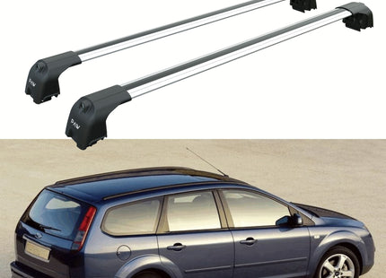 For Ford Focus Estate (2005-2011) Roof Rack Cross Bars T-Track Silver