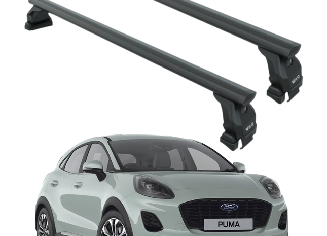 Fix Pro Roof Rack Cross Bars - Ford Puma 2019-2025 Normal Roof - Aluminum Black