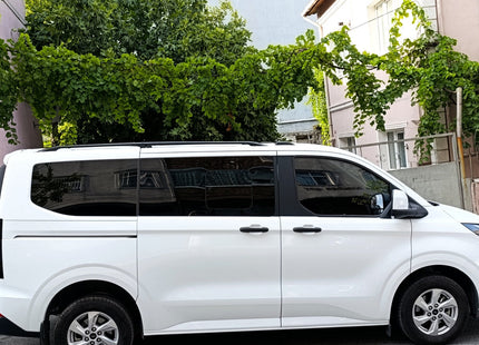 For Ford Transit Custom SWB (2023-2025) Roof Rails & Roof Rack Cross Bars – Full Set, Silver