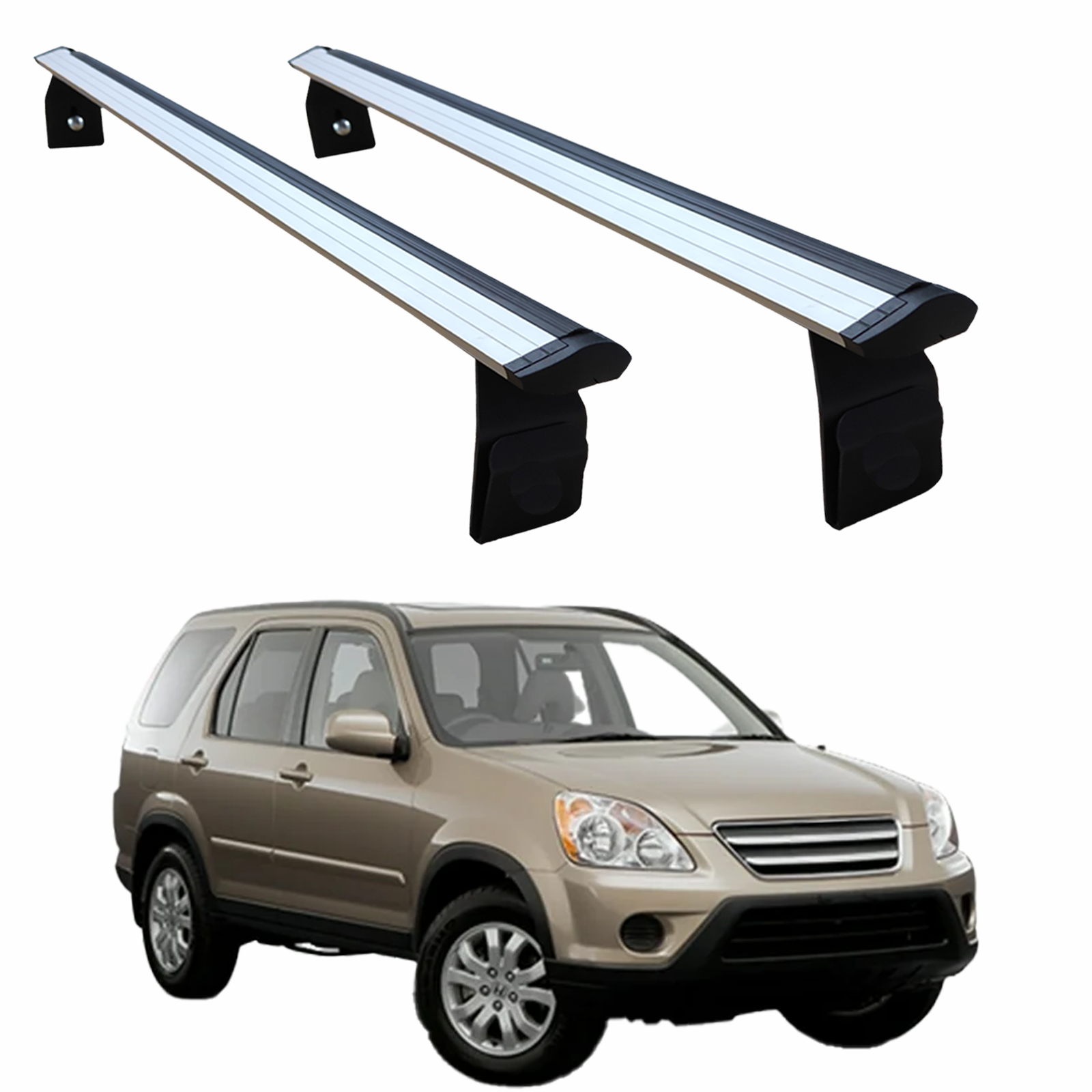Roof Rails Crossbars Suitable For Honda CR-V MK2 2012-2006 (Without Side Rails), Tent Carrier Aluminum Roof Rails Crossbars Silver