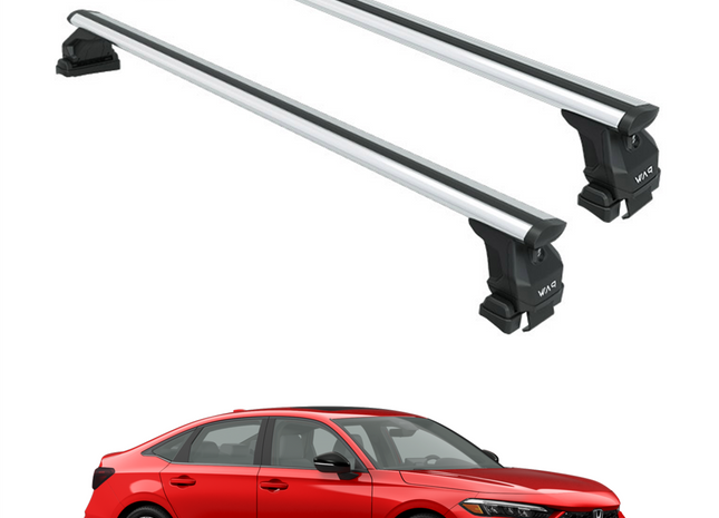 For Honda Civic Sedan 2021-2025 Roof Rack Cross Bars Normal Roof Alu Silver