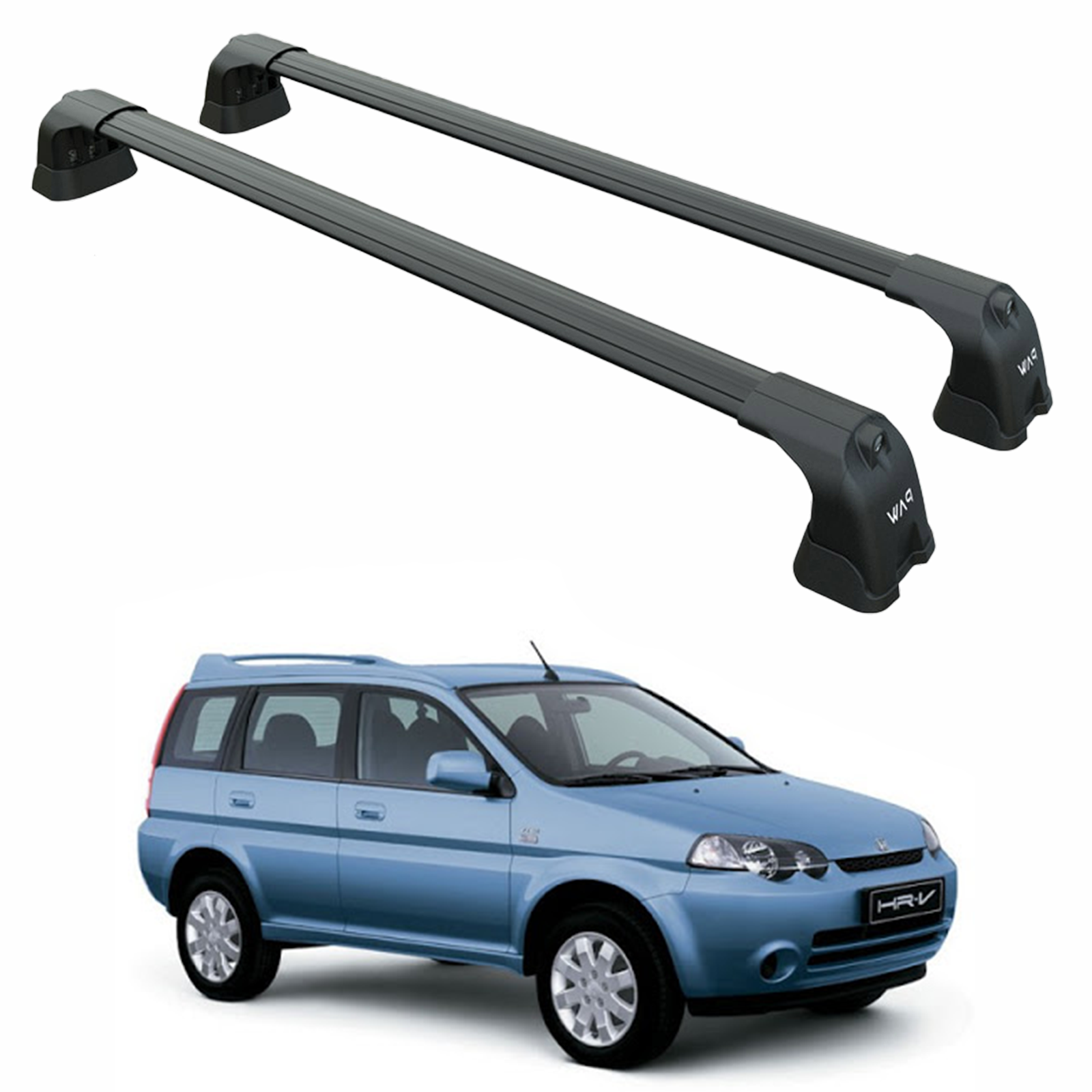 Honda HRV Roof Racks Cross Bars Rails Top Carrier Alu Black 2PCS 1999-2005