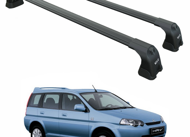 Honda HRV Roof Racks Cross Bars Rails Top Carrier Alu Black 2PCS 1999-2005