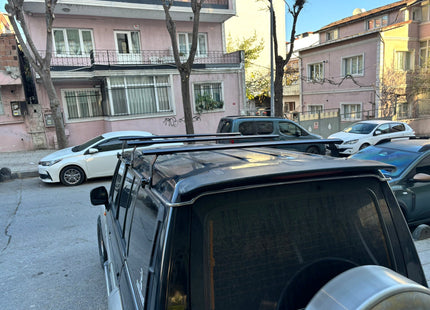 For Hyundai Galloper (1997-2003) Roof Rack Cross Bars Aluminum Rain Gutter, Silver