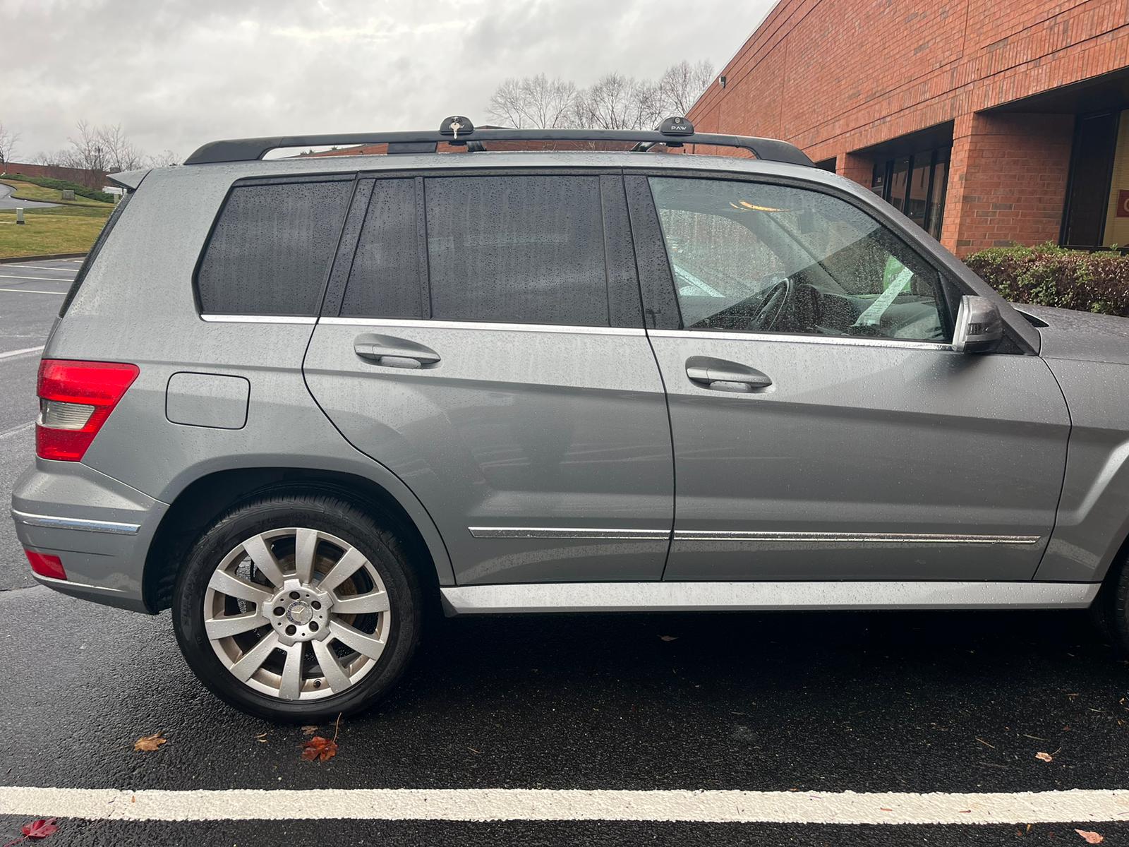 For Mercedes Benz GLK X204 2009-15 Roof Rack Cross Bars Metal Bracket Raised Rail Alu Black